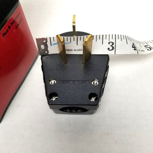 Pass & Seymour Legrand 30/50 Amp Angle Plug 304B Black Dryer Range Dual Function - Picture 7 of 12